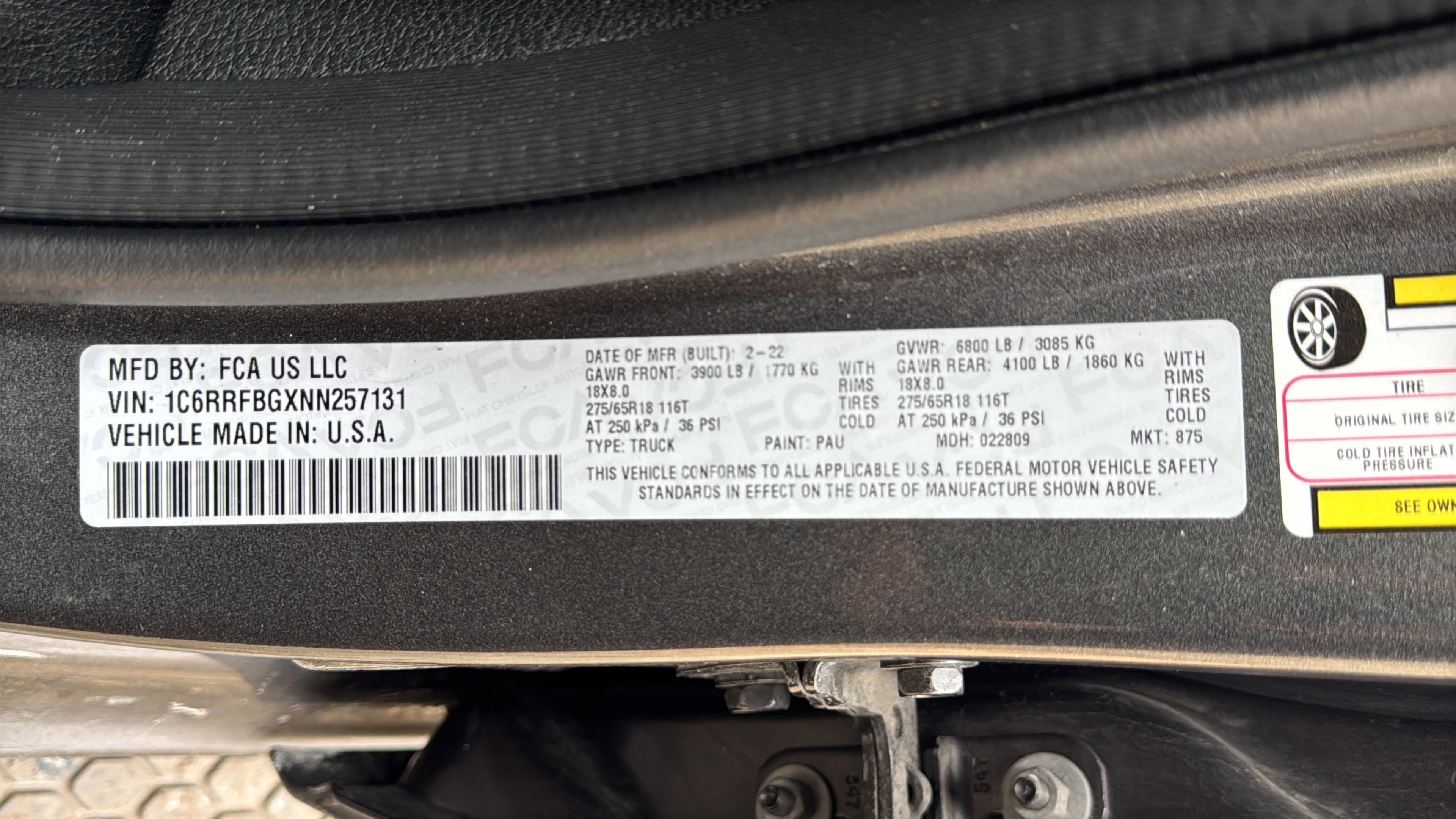 2022 RAM 1500 Big Horn Quad Cab 4x4 6'4' Box