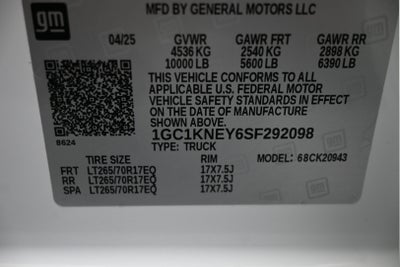 2025 Chevrolet Silverado 2500HD 4WD Crew Cab Long Bed LT