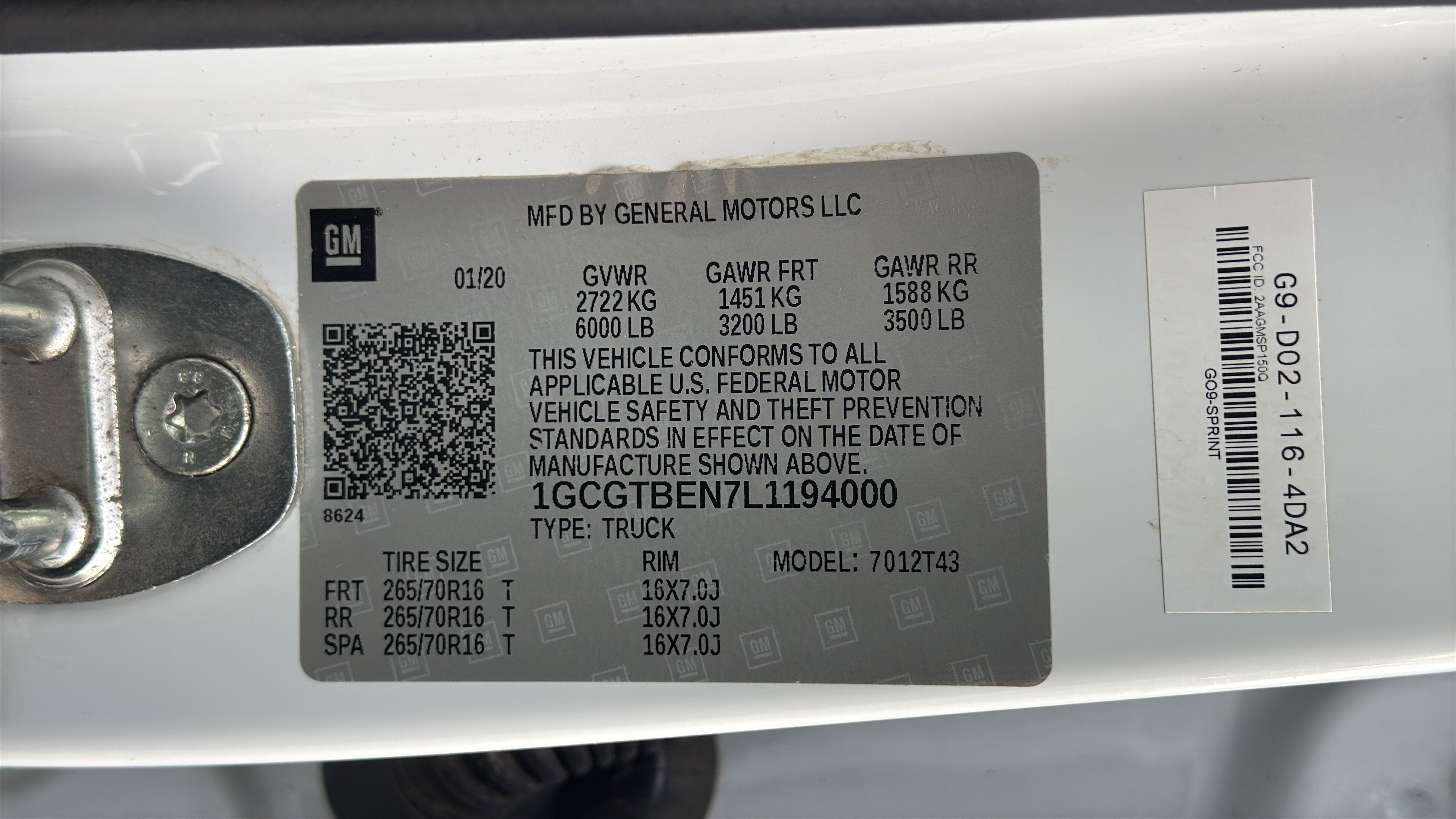 2020 Chevrolet Colorado 4WD Crew Cab Long Box WT