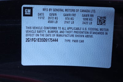 2013 Chevrolet Camaro 2LT