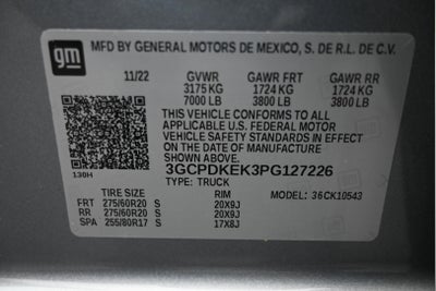 2023 Chevrolet Silverado 1500 4WD Crew Cab Short Bed LT with 2FL