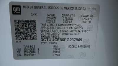 2023 GMC Sierra 1500 4WD Crew Cab Short Box Elevation with 3SB