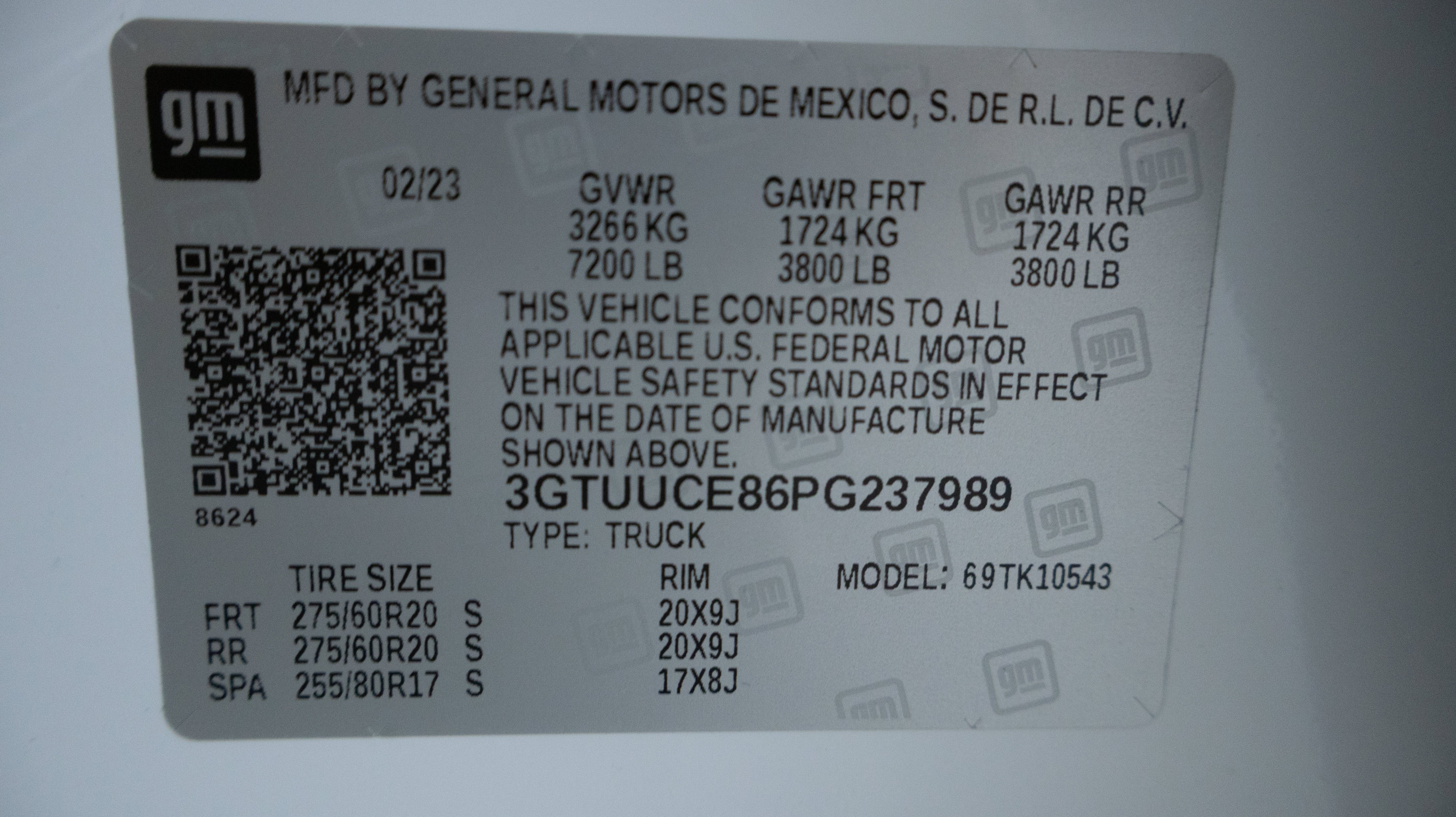 2023 GMC Sierra 1500 4WD Crew Cab Short Box Elevation with 3SB