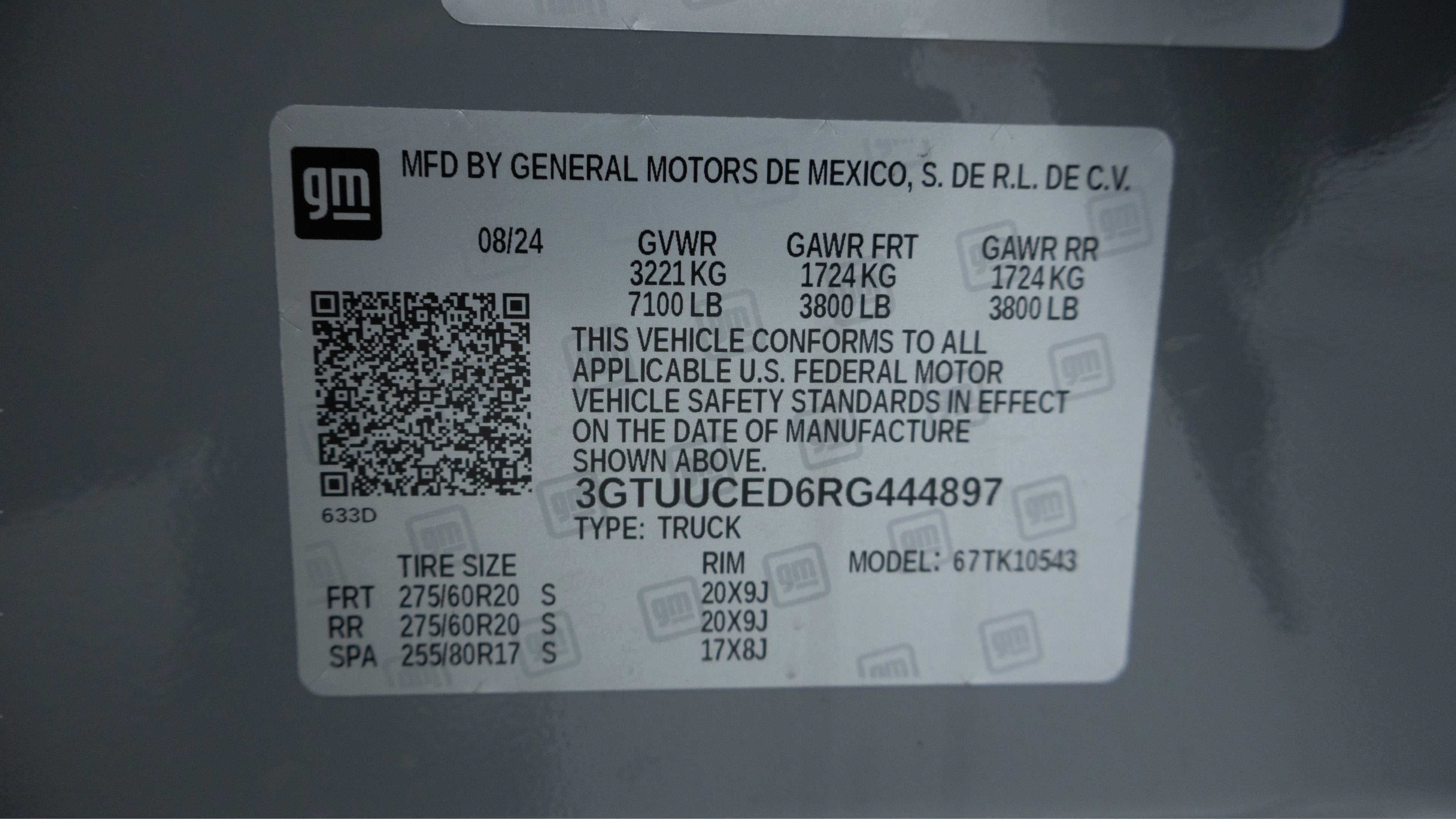 2024 GMC Sierra 1500 4WD Crew Cab Short Box Elevation with 3SB