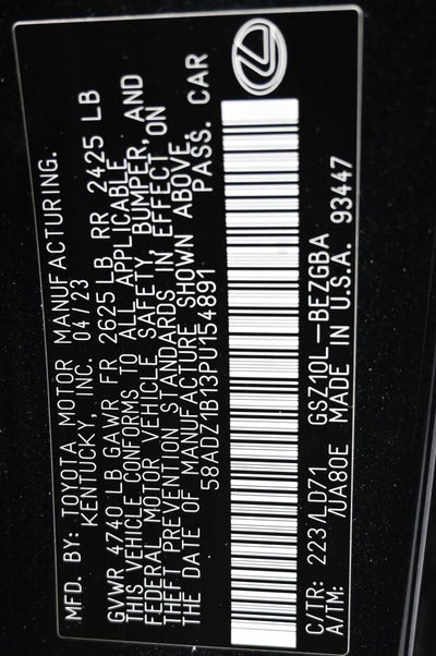 2023 Lexus ES 350 ES 350
