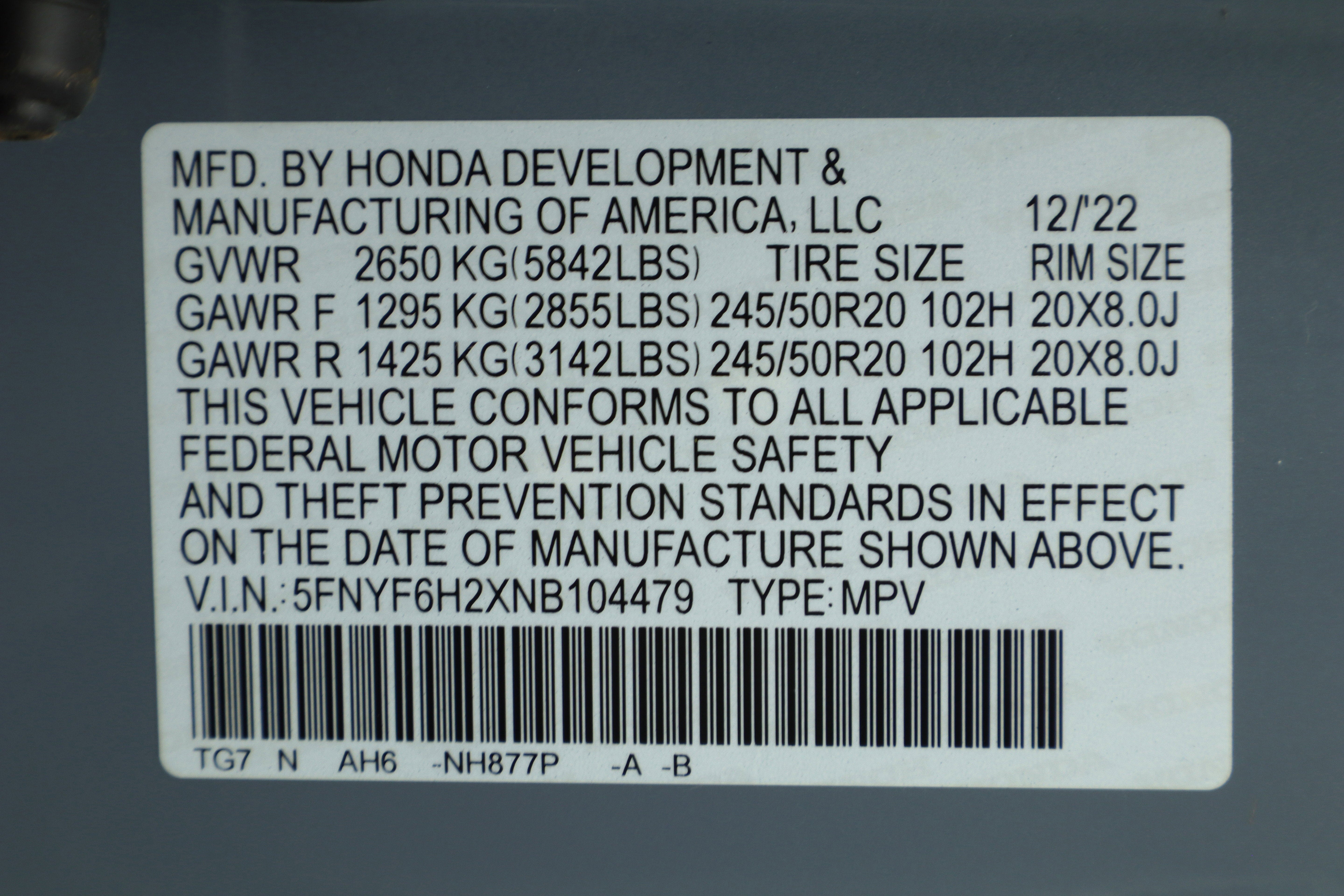 2022 Honda Pilot AWD Special Edition