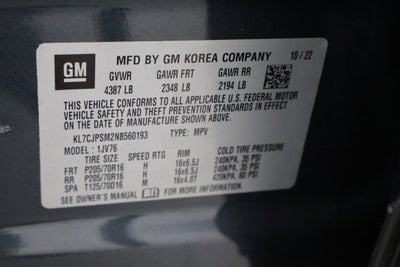 2022 Chevrolet Trax AWD LT