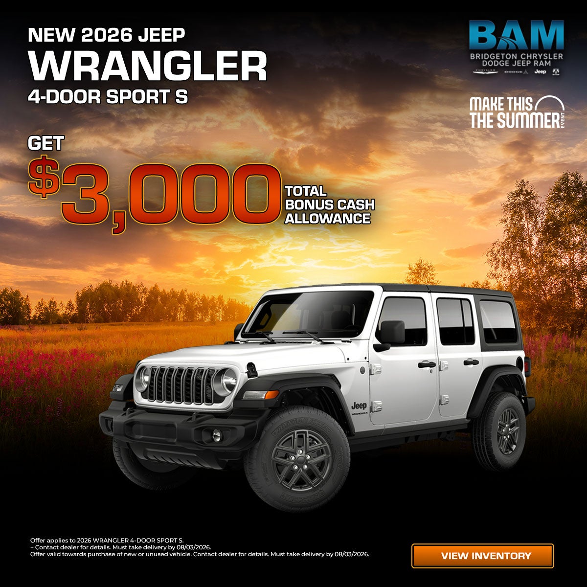 2026 Jeep WRANGLER 4-DOOR SPORT S