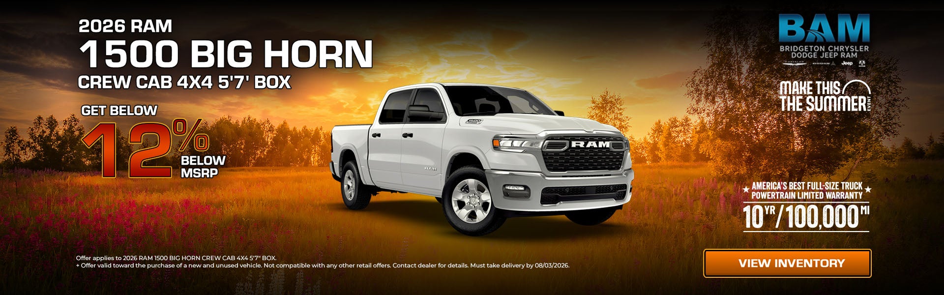 2026 RAM 1500 BIG HORN CREW CAB 4X4 5'7' BOX